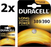 2 Stuks (2 Blister a 1st) Duracell 389-390 / G10 / SR1130W 1.5V 85mAh knoopcel batterij
