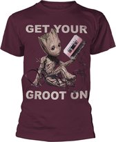 Marvel Baby Groot – Guardians of the Galaxy - Get you're Groot on rood Heren T-shirt XL