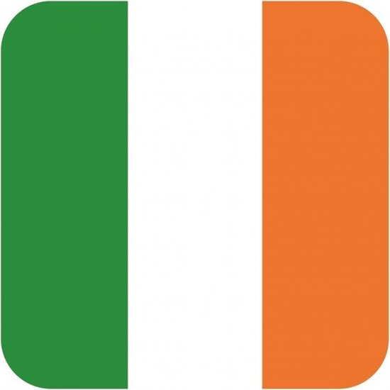 15x Bierviltjes Ierse vlag vierkant - Ierland feestartikelen - Landen decoratie
