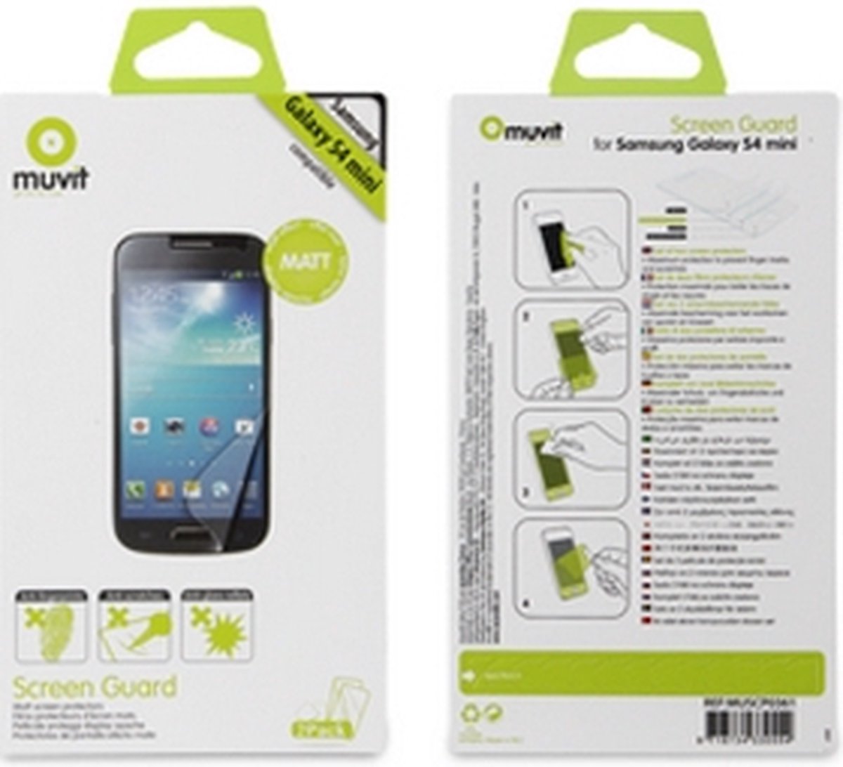 muvit Samsung Galaxy S 4 Mini Screenprotectors 2x Matt