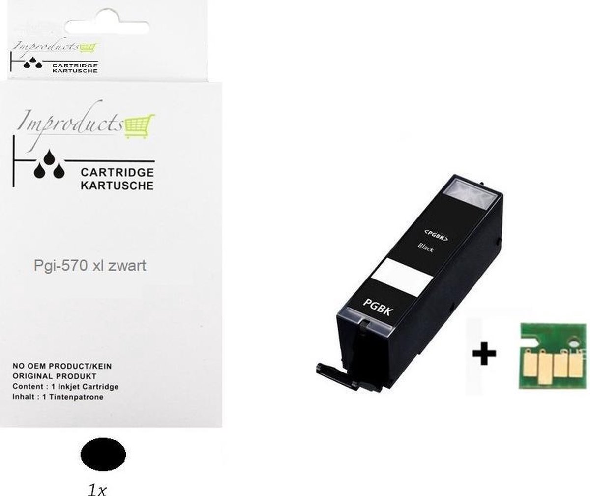 Image of Improducts® Inkt cartridges - Alternatief Canon Pgi-570 / pgi570 zwart XL