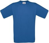 B&C Exact 150 Heren T-shirt Royal Blue Maat S (onbedrukt - 5 stuks)
