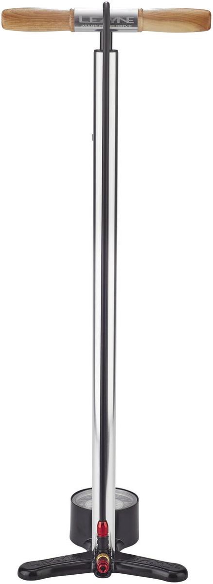Lezyne Alloy Floor Drive Vloerpomp - Vloerpomp - Extra lang - 15 bar maximale druk - Manometer - 8,9cm - Stevige slang - Staande pomp - Zilver — afbeelding 3