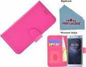Pealycase Roze Fashion Wallet Bookcase voor Sony Xperia XA2 Ultra Hoesje