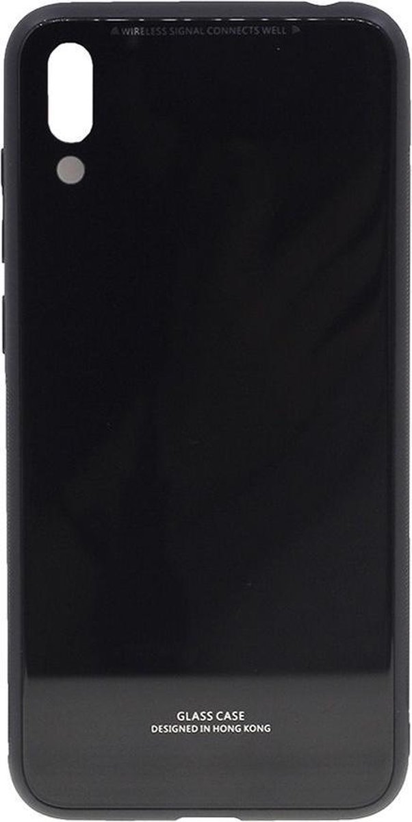 Shop4 - Huawei Y7 2019 Hoesje - Harde Back Case Zwart