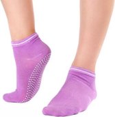 Anti slip yoga sokken paars - maar ook voor pilates of piloxing!