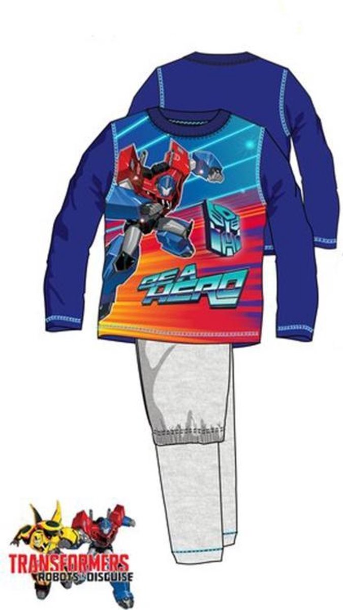 Transformers pyjama maat 98 blauw