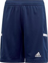 adidas T19 Short Junior Sportbroek - Maat 152  - Unisex - blauw/wit