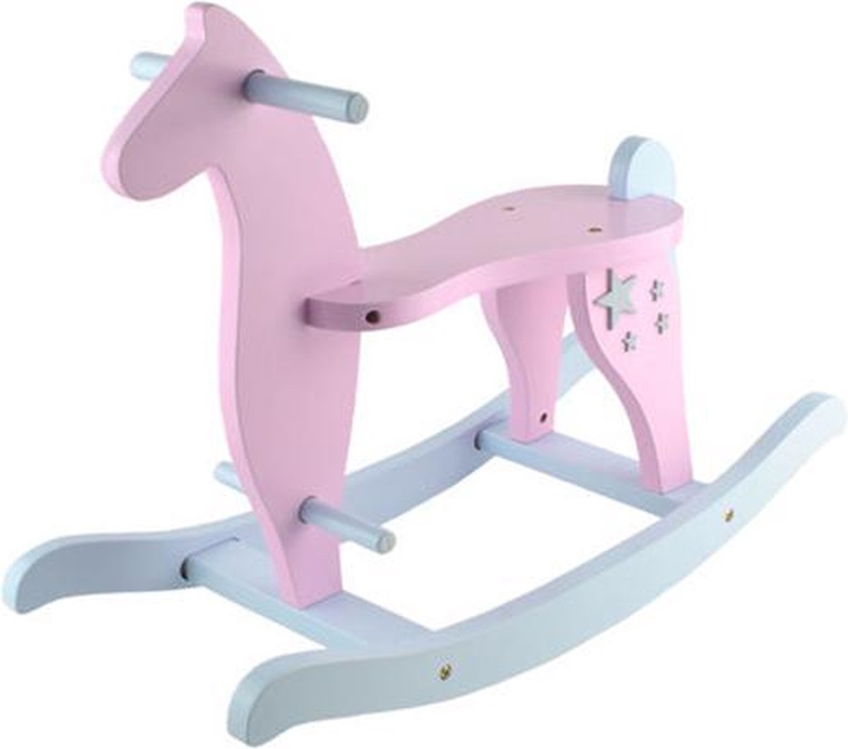 Babyboom hobbelpaard, schommelpaard, rocking horse van hout met een