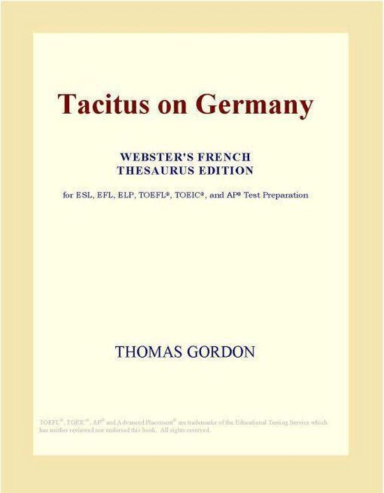 Tacitus on Germany (ster's French Thesaurus Edition) (ebook), Icon