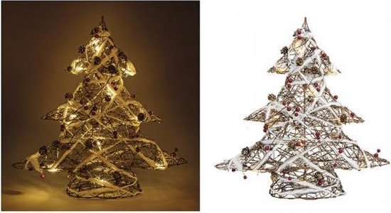 Hassy Complex Ontslag Kerstboom van rotan en metaal 10 LEDS | bol.com