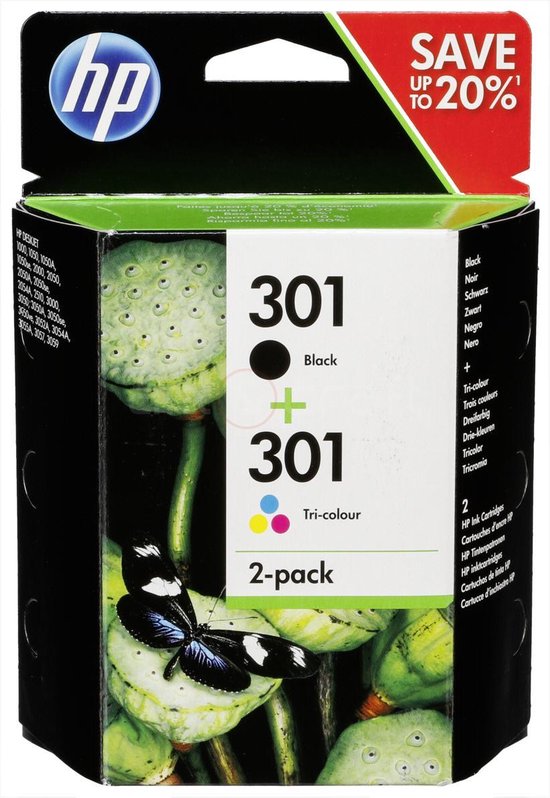 bol.com | HP 301 - Inktcartridges / Zwart / Kleur / Dual-Pack