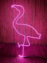 Travel United Flamingo LED lamp | 90x52cm Roze | Voor binnen en buiten gebruik | Energiezuinig