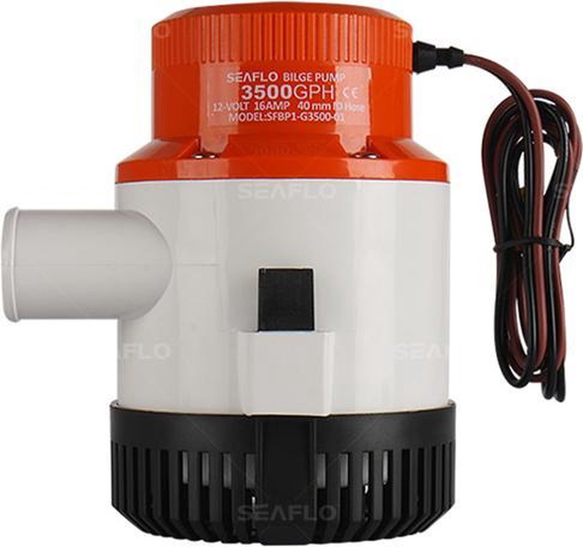 Niet-automatische bilgepomp, 12V, 220.8 L/min, 0.8 bar