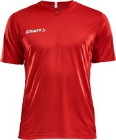 Craft Squad Jersey Solid SS Shirt Heren  Sportshirt - Maat L  - Mannen - rood/wit
