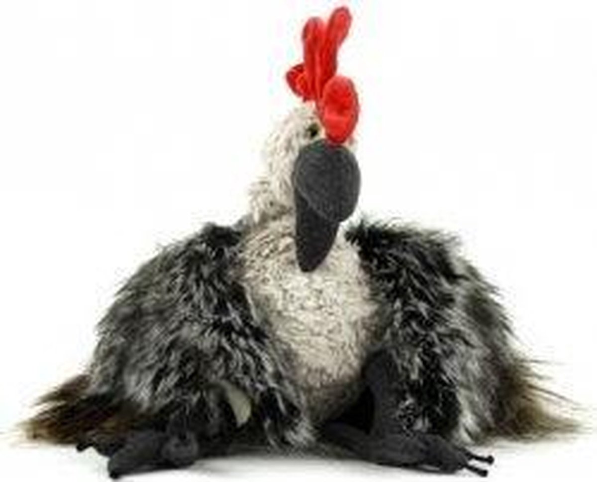 Peluche Sigikid Chilling Chicken Kikeriki – Poulet Doudou Gris, 35 Cm, Neuf