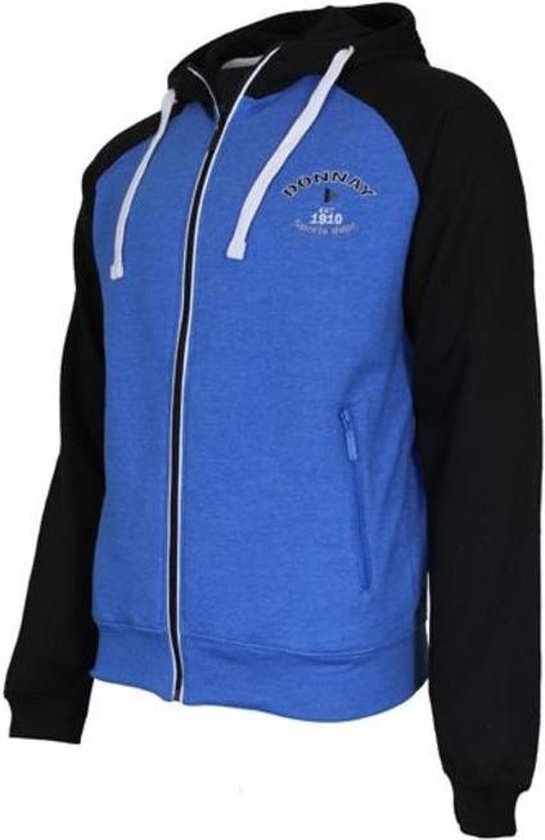 Donnay vest met capuchon - Sportvest - Heren - Maat S - Zwart/Blauw