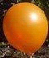 Voordeelpak 100 stuks Oranje parelmoer metallic ballon 30 cm hoge kwaliteit
