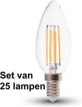 4W E14 Kaars - Extra warm wit - (2700K) - Dimbaar -Set van 25 stuks