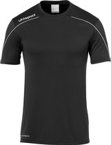 Uhlsport Stream 22 Teamshirt Heren  Sportshirt - Maat M  - Mannen - zwart/wit