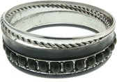 Zwarte vintage bangle armbanden set
