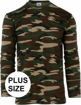 Grote maat camouflage shirt voor heren lange mouw 3XL (58)