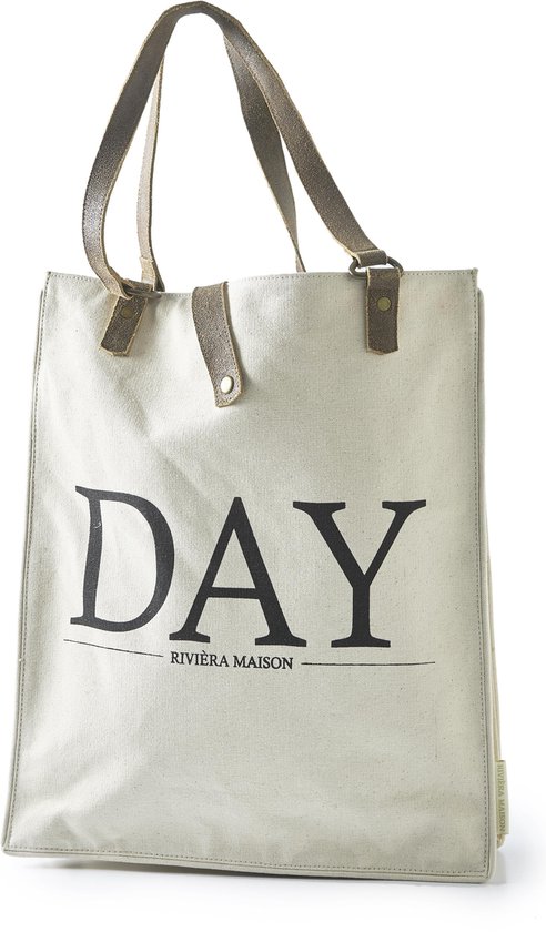 Riviera Maison Day Shopping Bag - boodschappentas - creme | bol.com