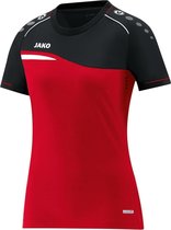 Jako Competition 2.0 T-Shirt Dames Rood-Zwart Maat 40