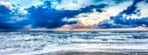 Canvas Schilderij | Foto op Canvas, Voorjaarsstorm Panorama (140x50cm)