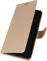 Goud Wallet Case Hoesje voor HTC Desire 12 Plus