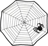 Halloween - Horror spinnenweb met spin 40 x 40 cm - Halloween thema decoratie