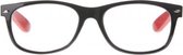 Icon Eyewear NCR013 leesbril +2.50 WF frame zwart met rood - rechthoekig