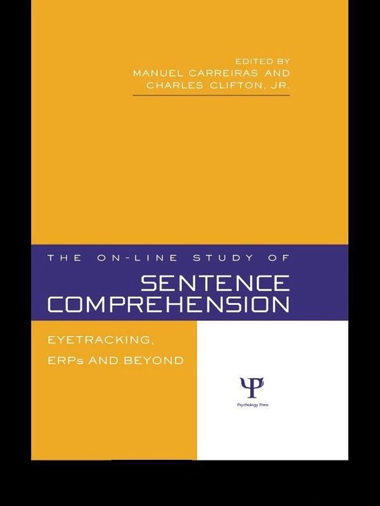 The On-line Study of Sentence Comprehension - cover