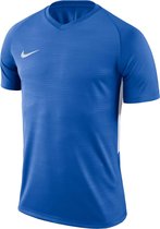 Nike Tiempo Premier SS Jersey Teamshirt Heren  Sportshirt - Maat 128  - Unisex - blauw/wit S-128/140