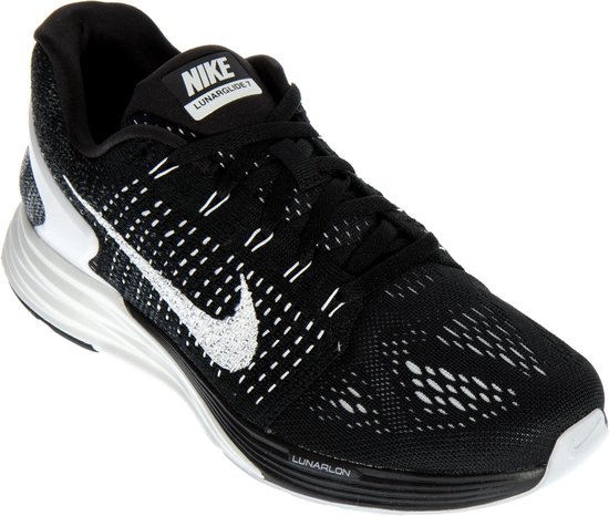 Nike Lunarglide 7 Hardloopschoenen - Maat 38.5 - Vrouwen - zwart/wit |  bol.com