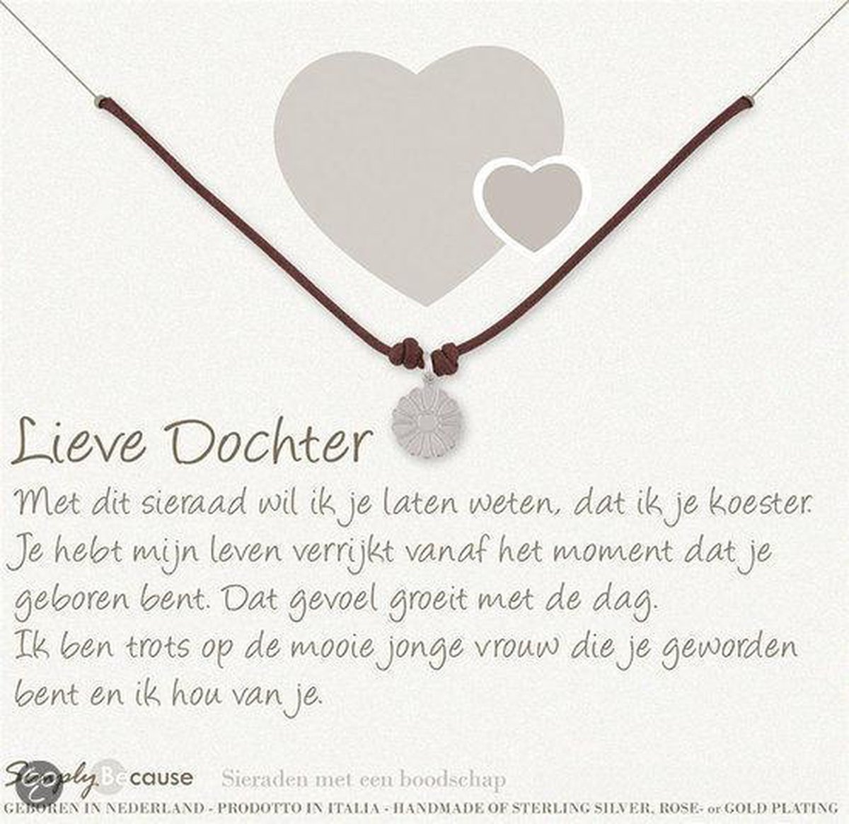 Hedendaags bol.com | Simply Because Lieve Dochter! Wax-armband (zilver, bedel TS-12