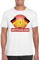 Wit Duitsland supporter kampioen shirt heren S
