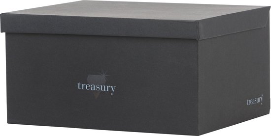 Treasury Magnetic Sieradendoos - Juwelendoos met spiegel - Opbergbox kunstleder - Zwart - Treasury