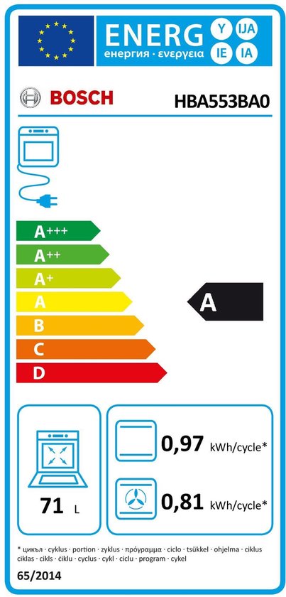 Four encastrable hba553ba0 serie 4 noir Bosch