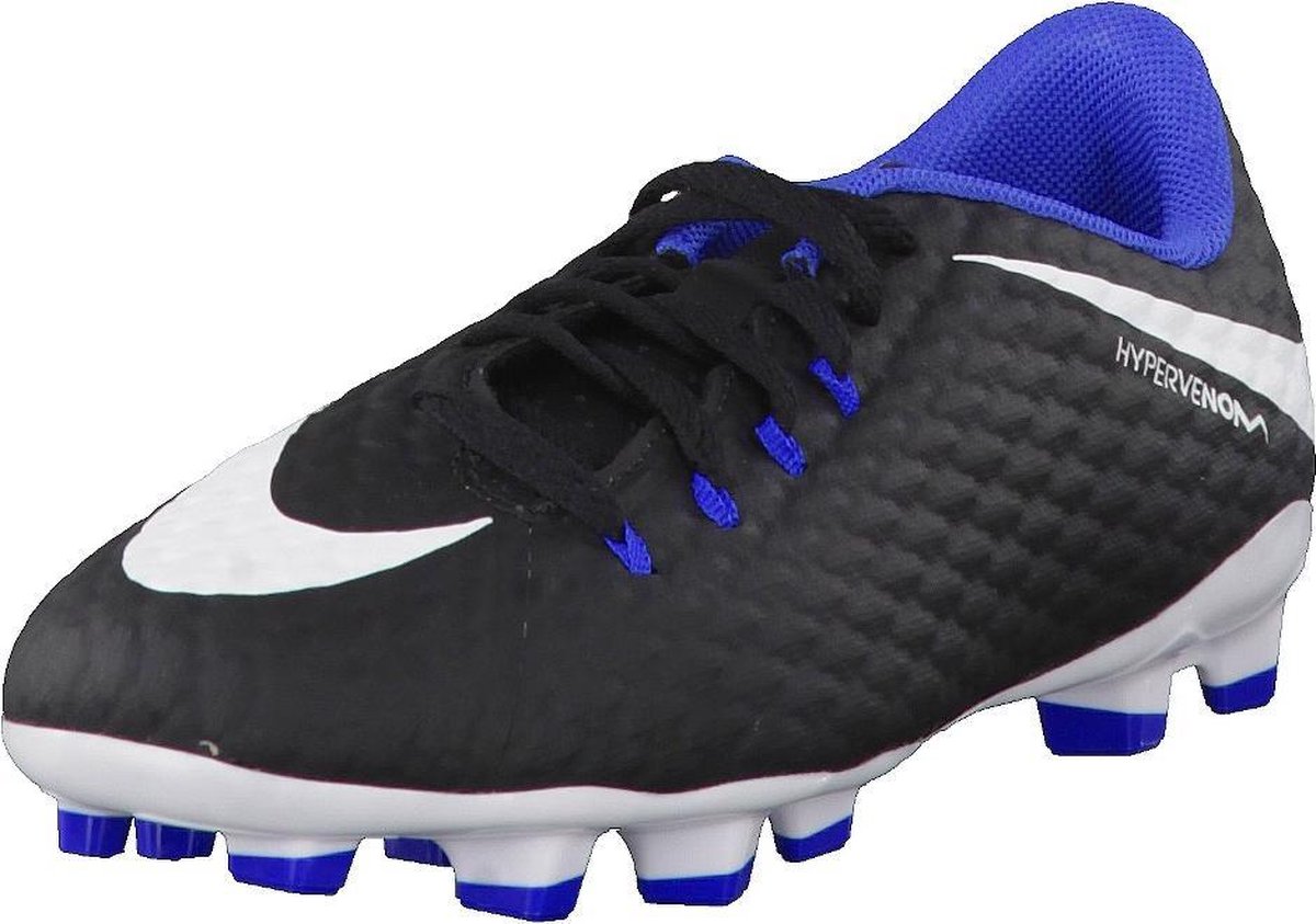 Nike Hypervenom Phelon III FG Voetbalschoenen - Maat 35 - Unisex - zwart/wit /blauw | bol.com