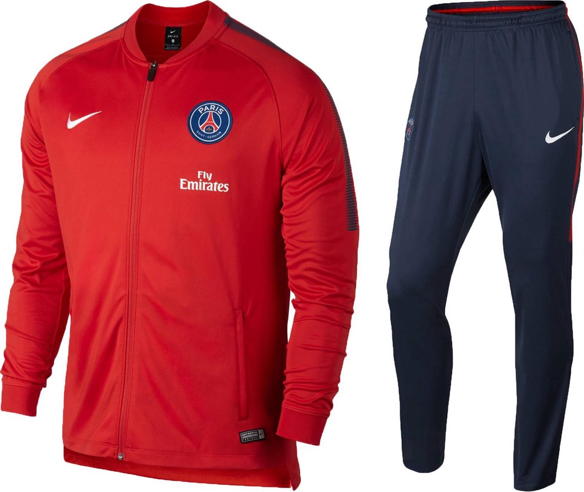 Omgaan met Tweede leerjaar Vermelding Nike Dry Paris Saint-Germain Squad Trainingspak - Maat L - Mannen -  rood/wit/blauw | bol.com