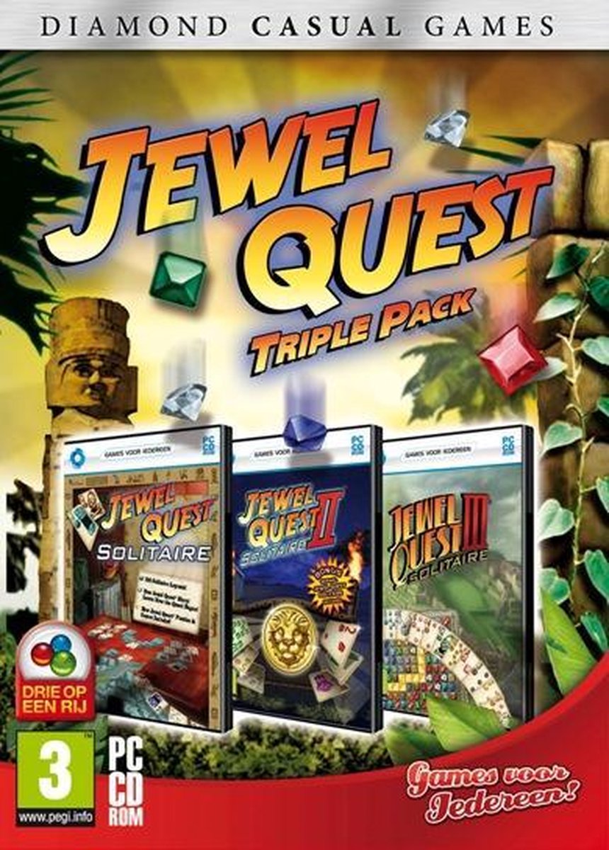 Casual Diamond - 3 Pack Jewel Quest Solitaire - Windows