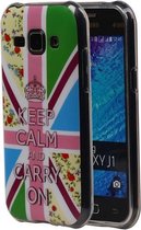 Keizerskroon TPU Cover Case voor Samsung Galaxy J1 2015 Hoesje