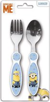 Minions 105594623 Toddler cutlery set Multi kleuren Metaal peuterbestek