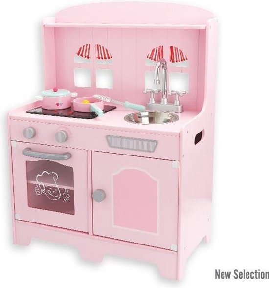 toeter Westers criticus Houten roze speelgoed keuken Country | bol.com