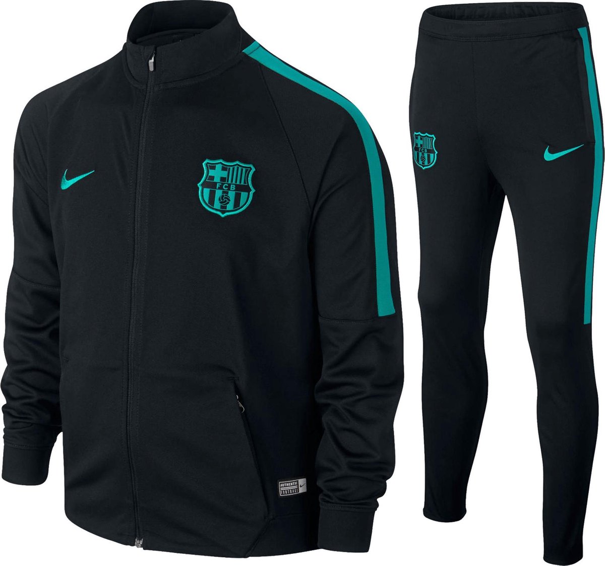 Nike FC Barcelona Trainingspak - Maat S - Unisex zwart/groen | bol.com