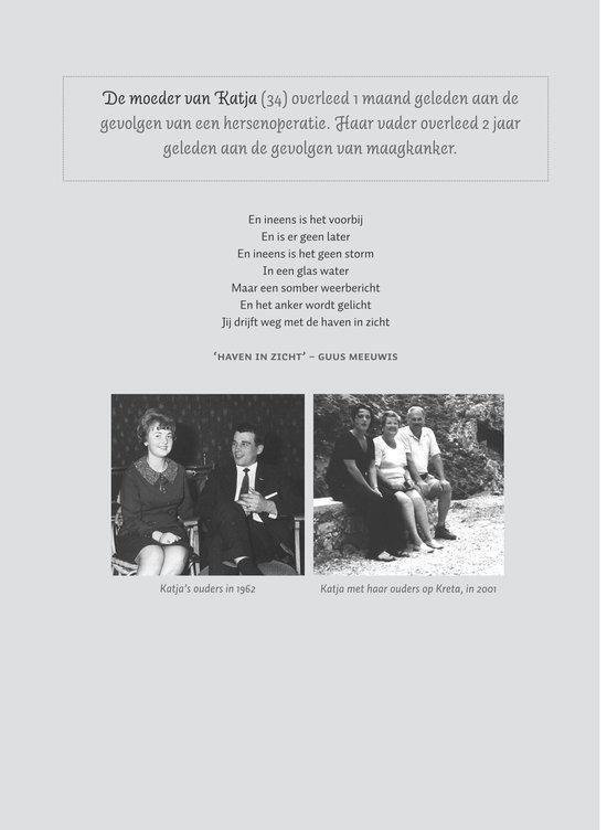 Foto's van ouders van Katja in 1962 en met Katja op Kreta in 2001.
