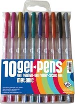10 stuks metallic gekleurde gelpennen