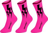 Chaussettes Winner Lightning Rose Fluo Taille L (45-46) - 3 Paires