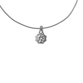 Diamonfire - Zilveren collier met hanger 45 cm - Bridal - Entourage - Zirkonia
